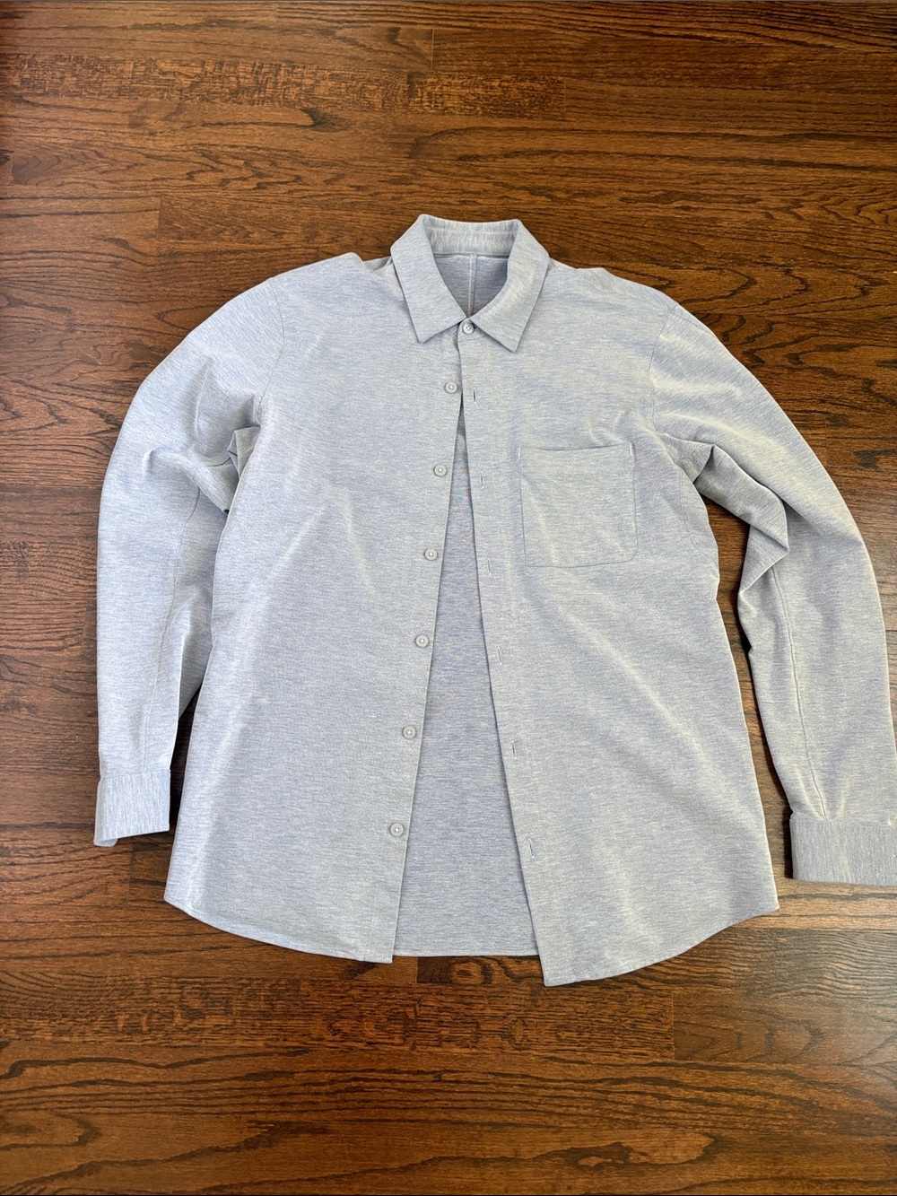 Lululemon Commission Long Sleeve Button Down Shirt Mens Size M Harbor Blue